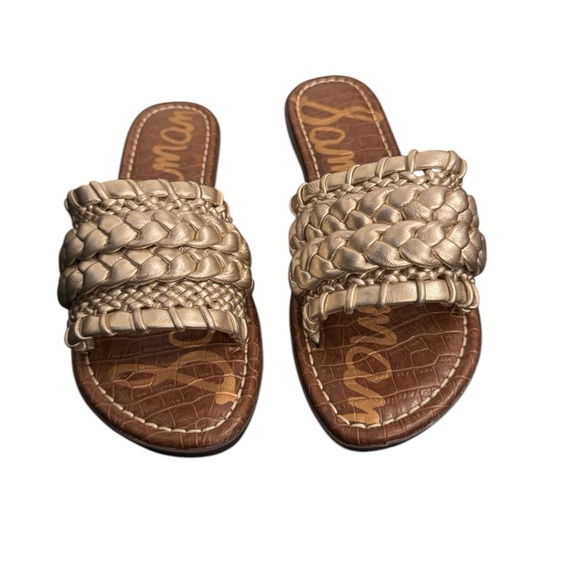 Sam Edelman Gold Giada Braided Sandal NIB Women’s Size 7.5 - Picture 8 of 10